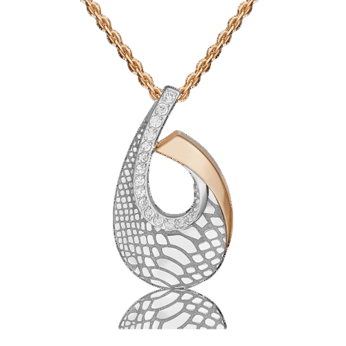 Подвеска декоративная Platina Jewelry, красное золото 585 проба, вставка фианит