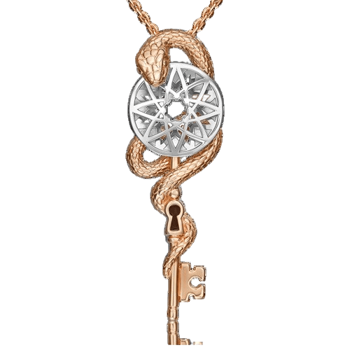 Подвеска декоративная Platina Jewelry, красное золото 585 проба, вставка эмаль